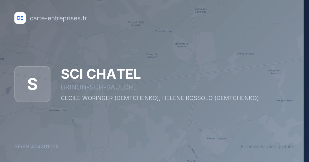 SCI CHATEL — 404391096 — fiche entreprise