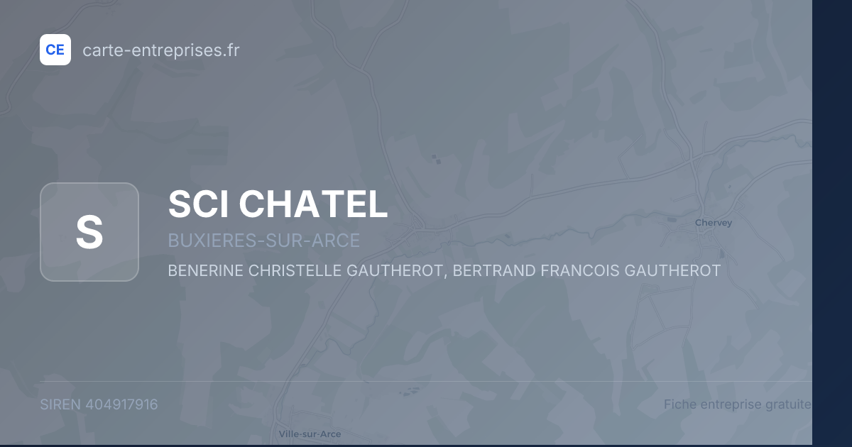 SCI CHATEL — 404917916 — fiche entreprise