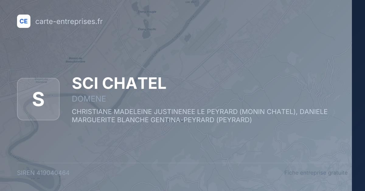 SCI CHATEL — 419040464 — fiche entreprise
