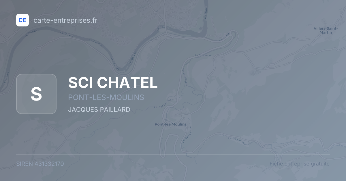 SCI CHATEL — 431332170 — fiche entreprise