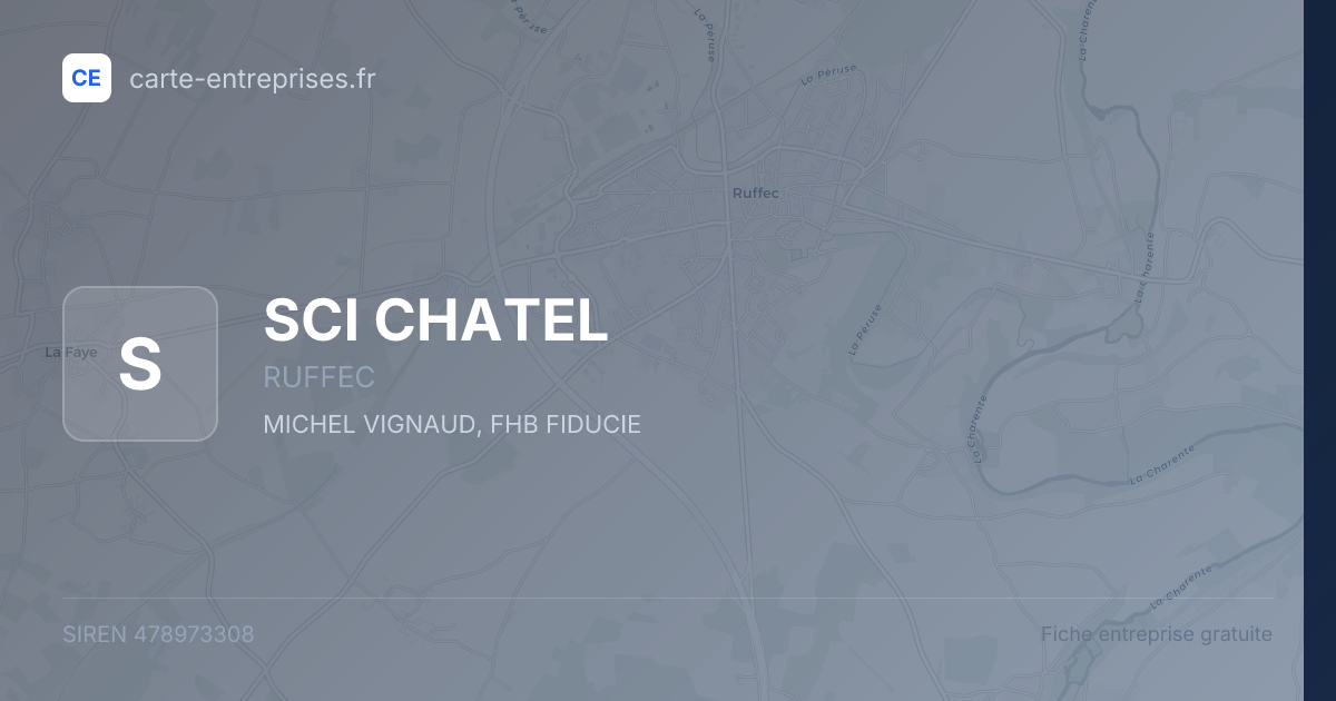 SCI CHATEL — 478973308 — fiche entreprise