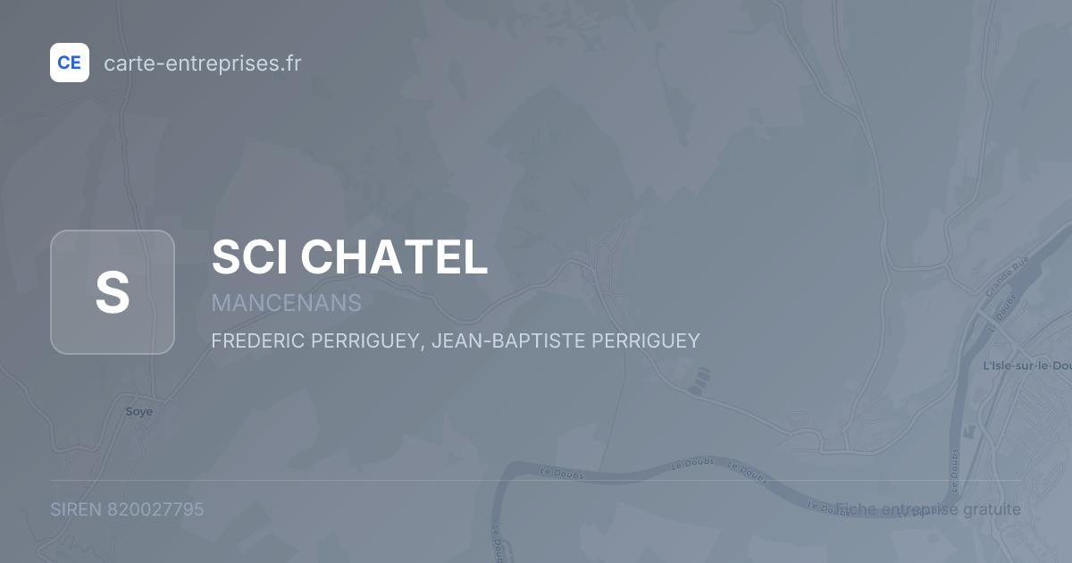 SCI CHATEL — 820027795 — fiche entreprise