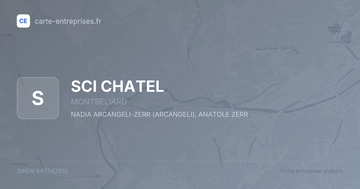 SCI CHATEL — 847543915 — fiche entreprise