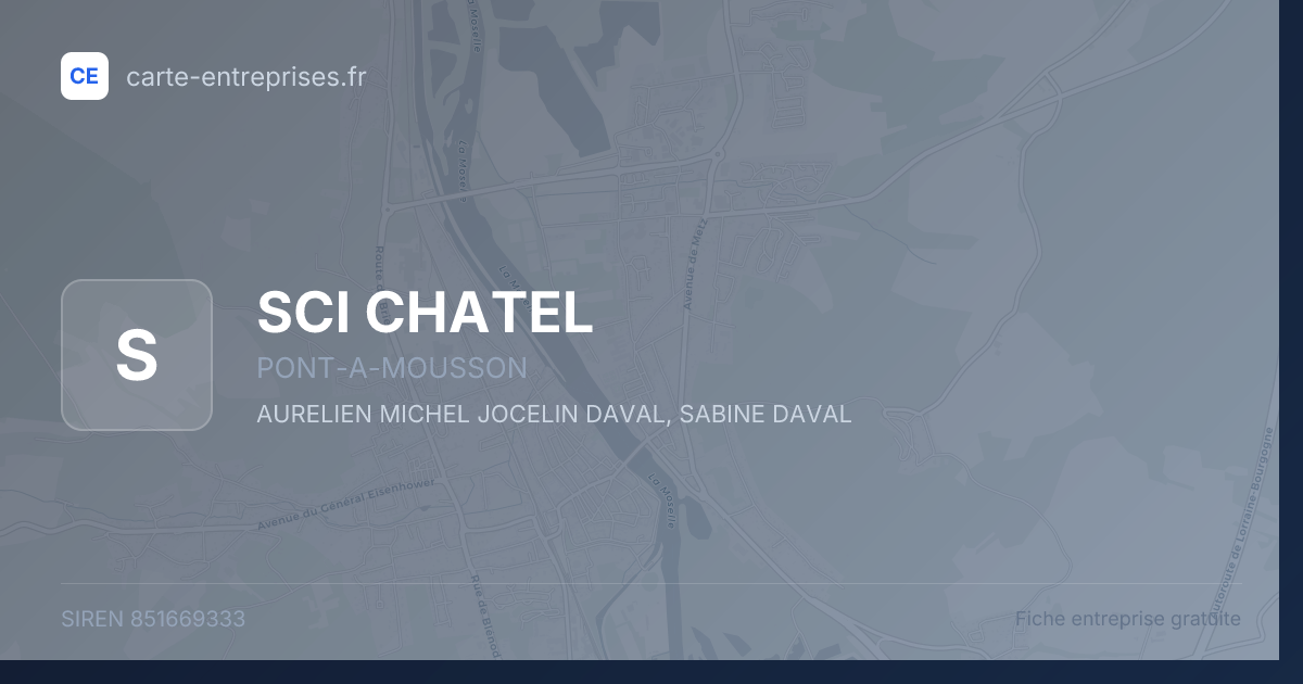 SCI CHATEL — 851669333 — fiche entreprise