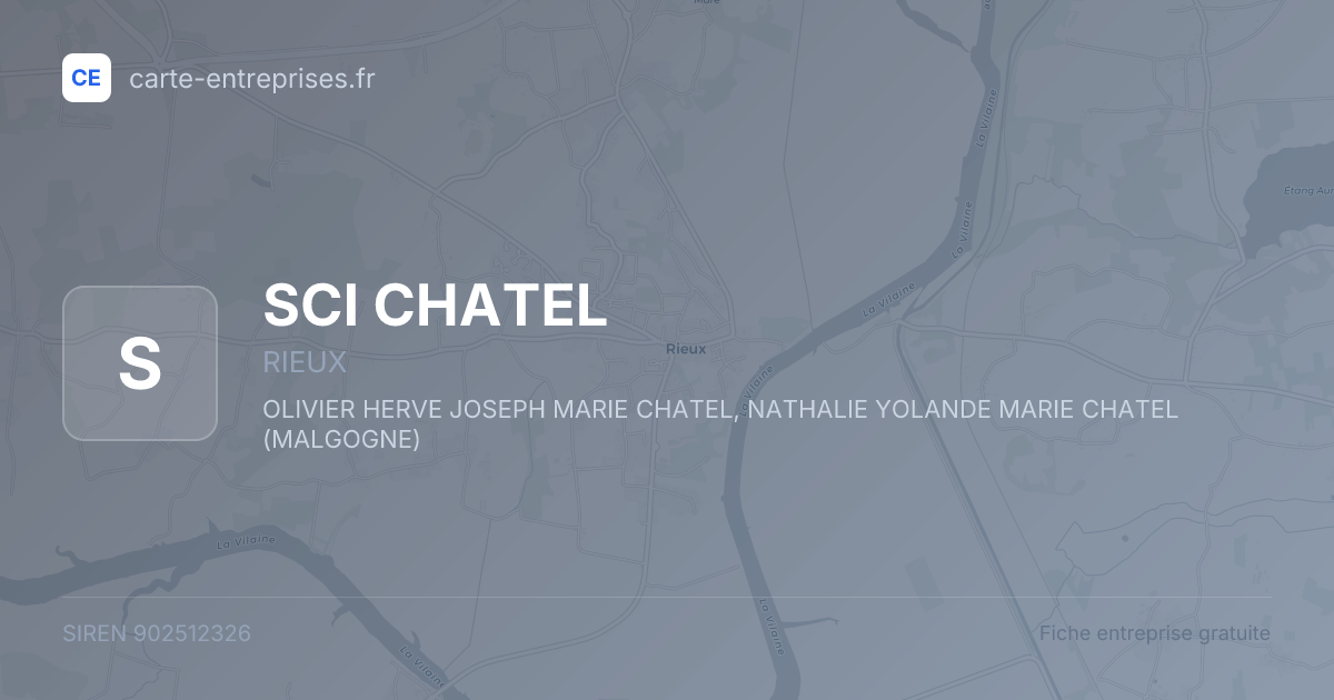 SCI CHATEL — 902512326 — fiche entreprise