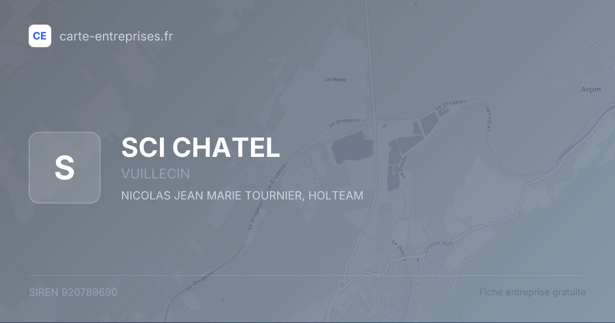 SCI CHATEL — 920789690 — fiche entreprise