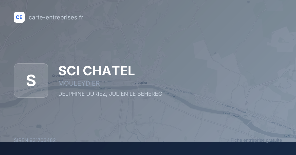 SCI CHATEL — 931703482 — fiche entreprise