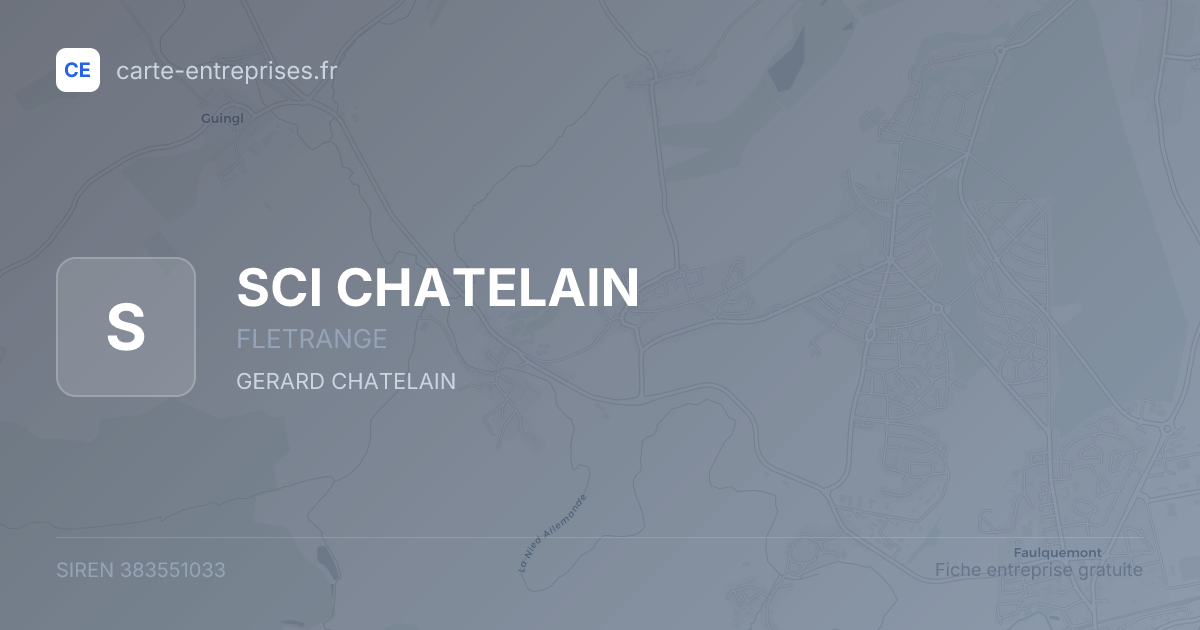 SCI CHATELAIN — 383551033 — fiche entreprise