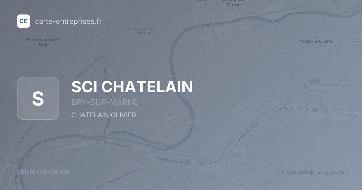 SCI CHATELAIN — 402405435 — fiche entreprise