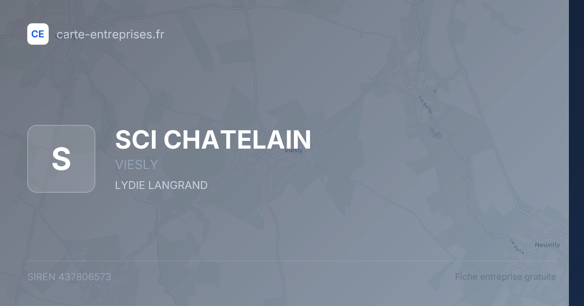 SCI CHATELAIN — 437806573 — fiche entreprise