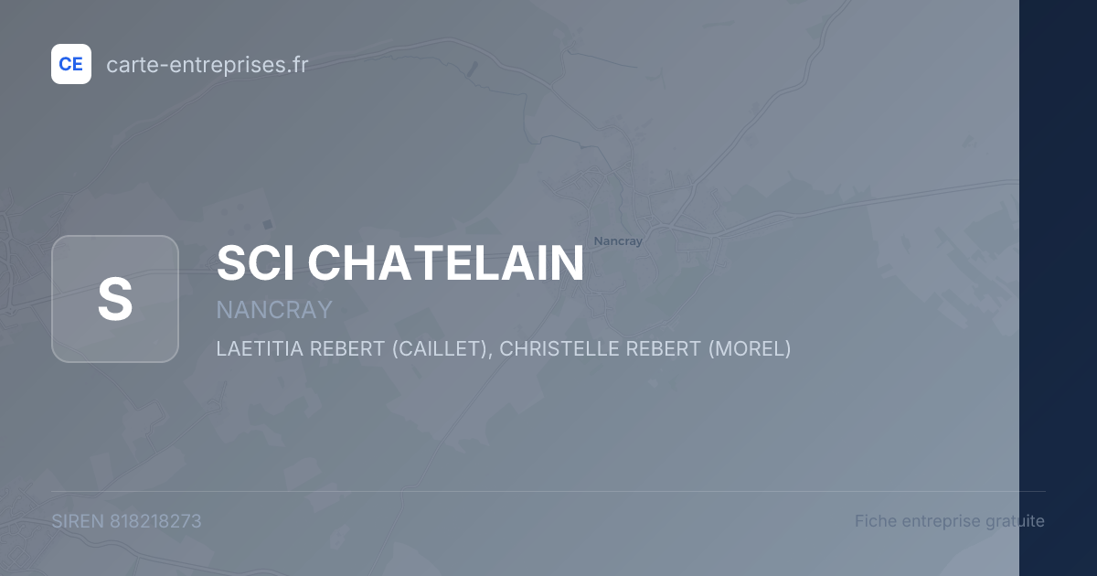 SCI CHATELAIN — 818218273 — fiche entreprise