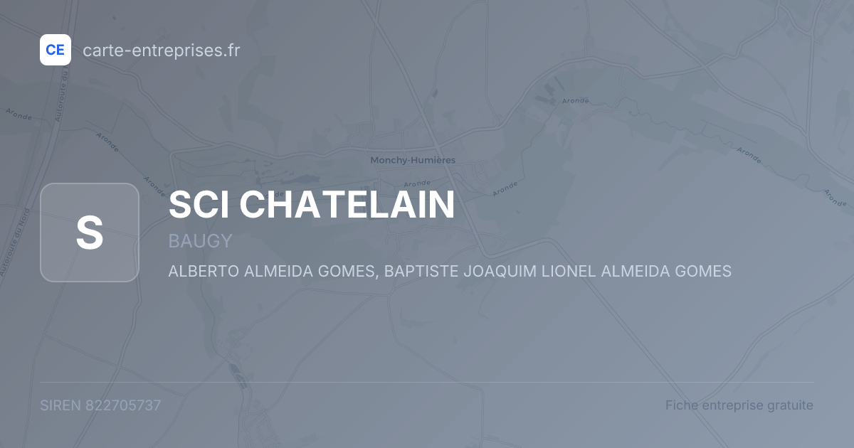 SCI CHATELAIN — 822705737 — fiche entreprise