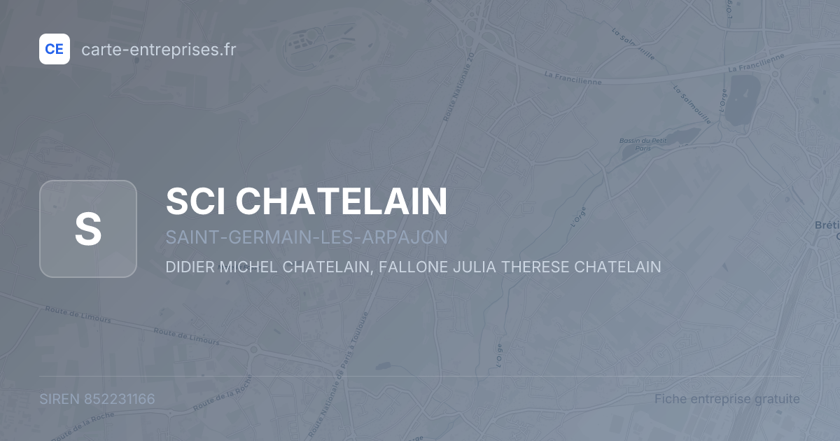 SCI CHATELAIN — 852231166 — fiche entreprise