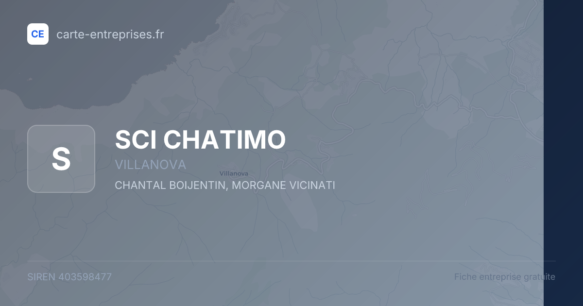 SCI CHATIMO — 403598477 — fiche entreprise