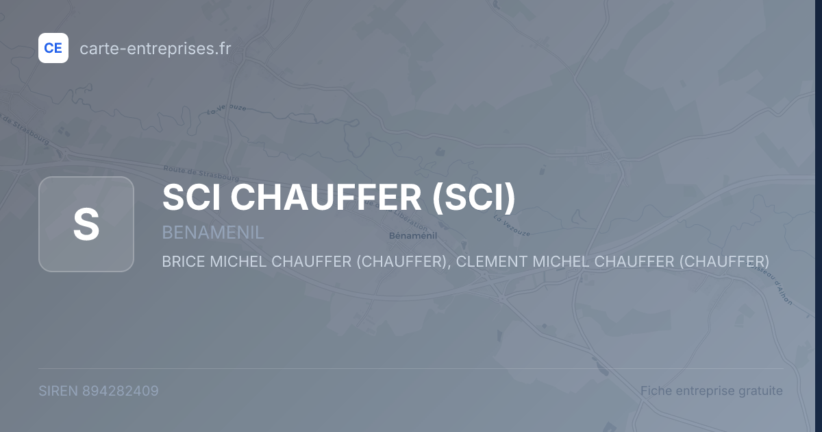 SCI CHAUFFER (SCI) — 894282409 — fiche entreprise