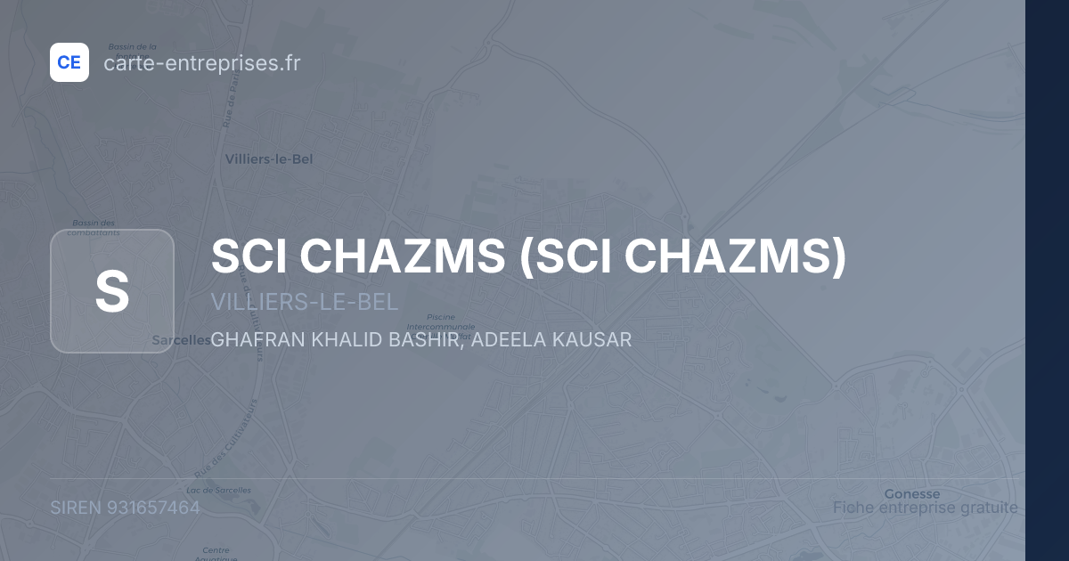 SCI CHAZMS — 931657464 — fiche entreprise