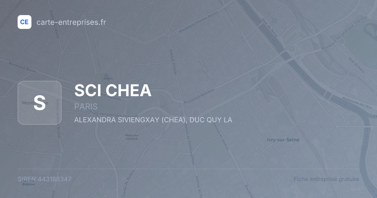 SCI CHEA — 443188347 — fiche entreprise