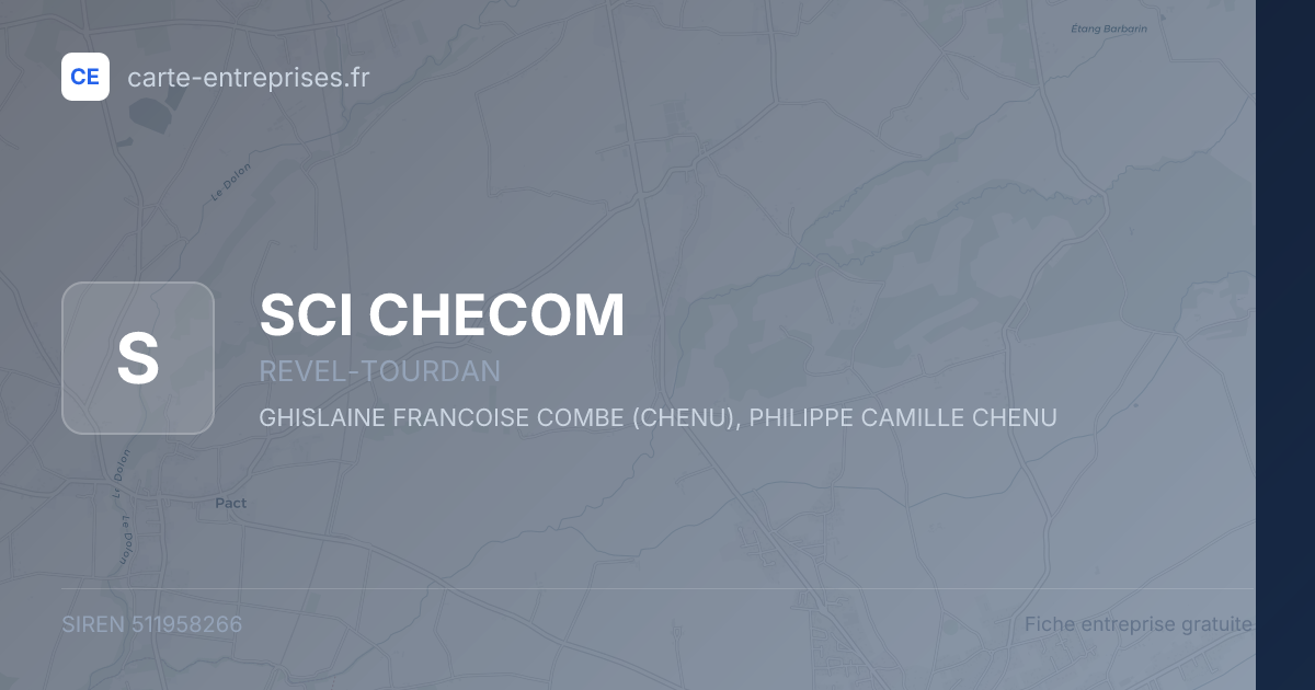 SCI CHECOM — 511958266 — fiche entreprise