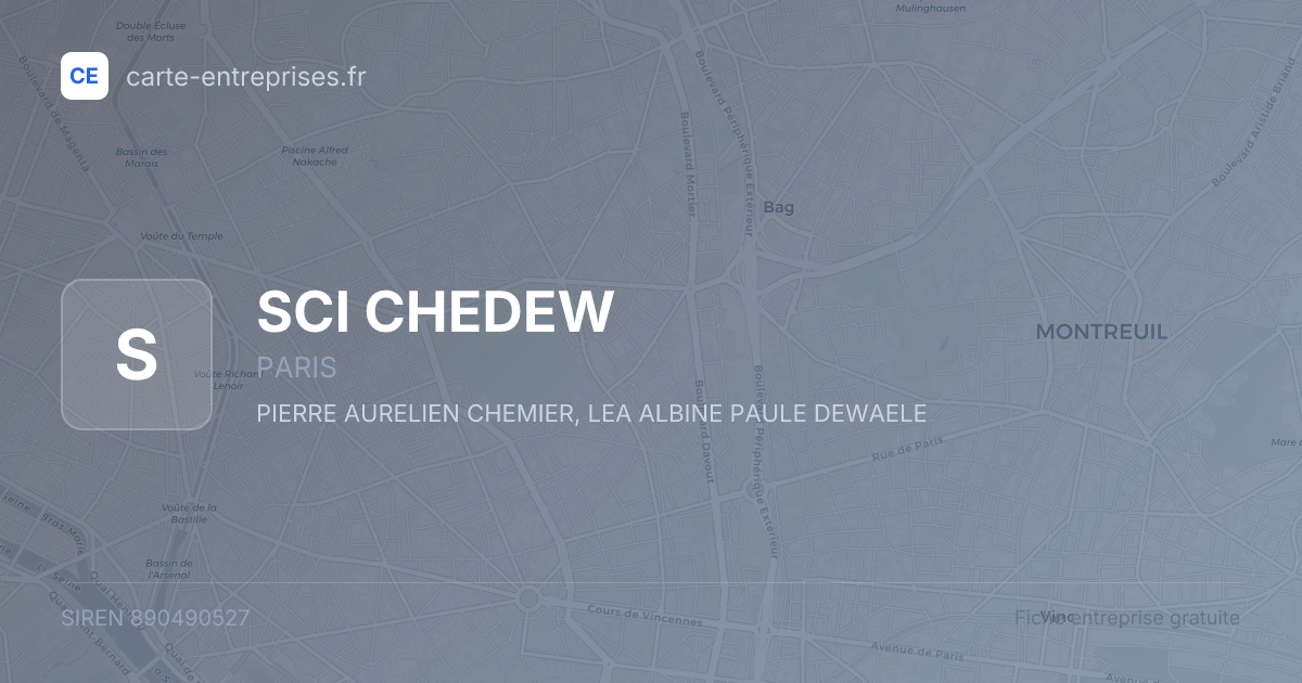 SCI CHEDEW — 890490527 — fiche entreprise