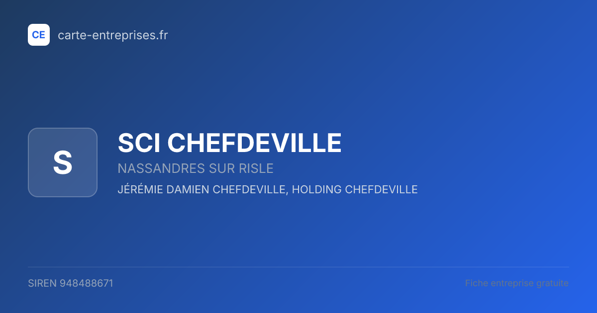 SCI CHEFDEVILLE — 948488671 — fiche entreprise