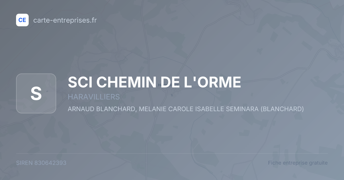 SCI CHEMIN DE L'ORME — 830642393 — fiche entreprise