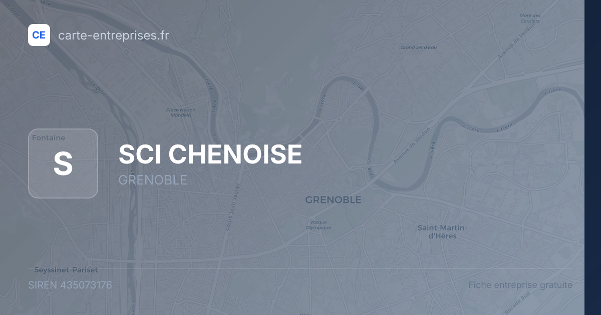 SCI CHENOISE — 435073176 — fiche entreprise