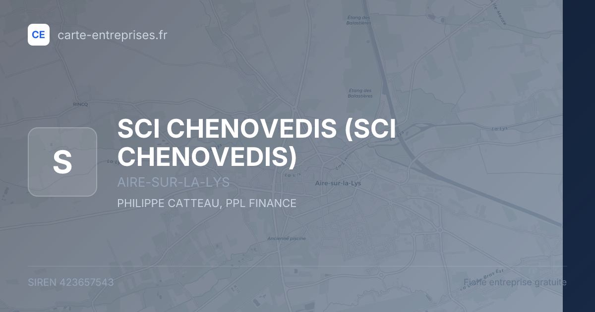 SCI CHENOVEDIS — 423657543 — fiche entreprise