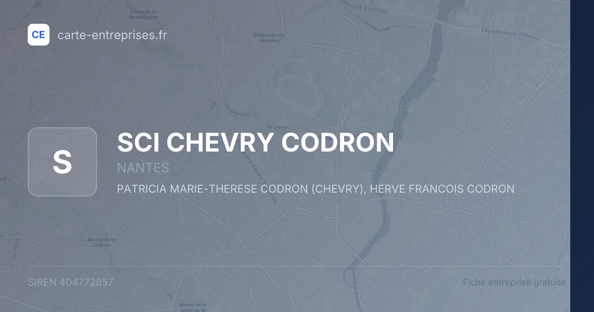 SCI CHEVRY CODRON — 404772857 — fiche entreprise