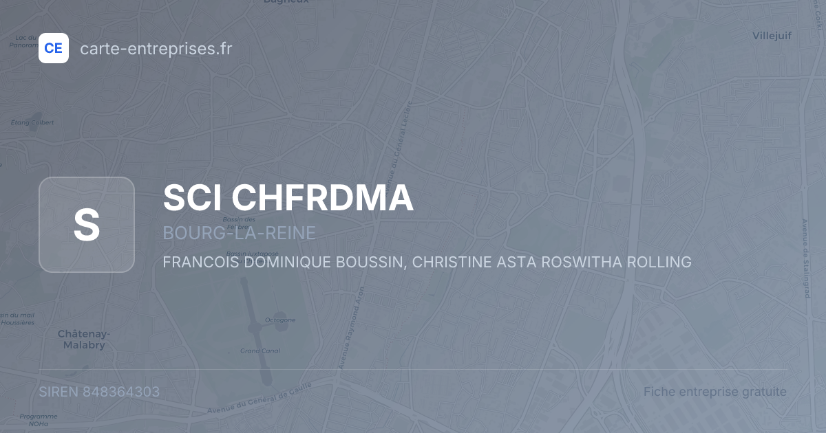 SCI CHFRDMA — 848364303 — fiche entreprise