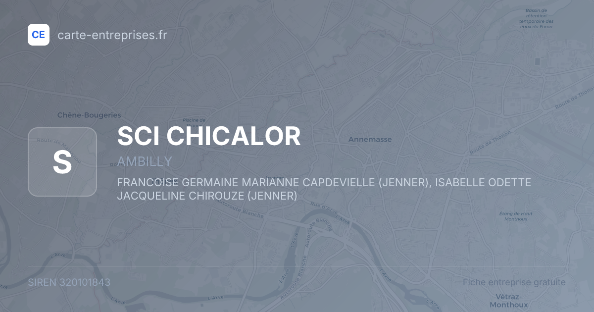 SCI CHICALOR — 320101843 — fiche entreprise