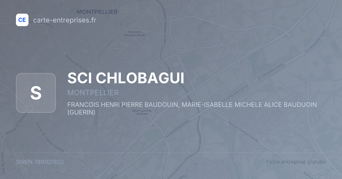 SCI CHLOBAGUI — 789107802 — fiche entreprise