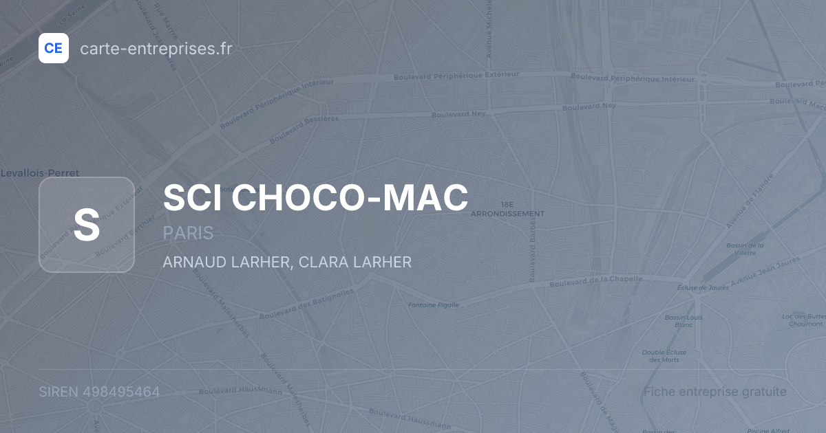 SCI CHOCO-MAC — 498495464 — fiche entreprise