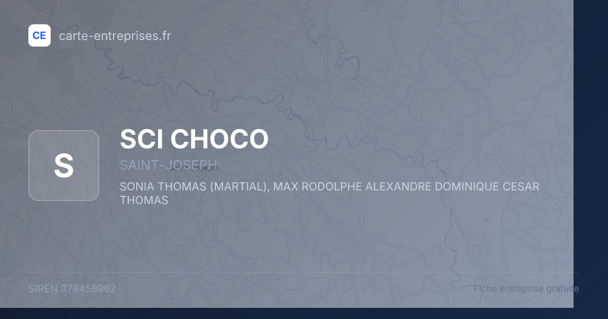 SCI CHOCO — 378458962 — fiche entreprise