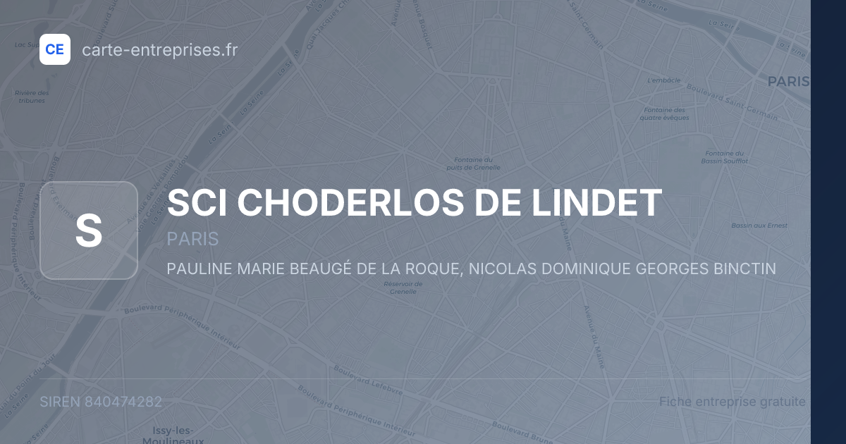 SCI CHODERLOS DE LINDET — 840474282 — fiche entreprise
