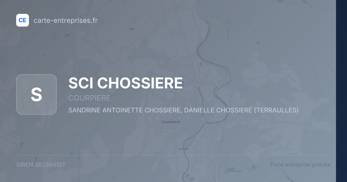 SCI CHOSSIERE — 382364107 — fiche entreprise