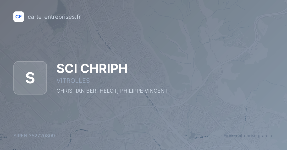 SCI CHRIPH — 352720809 — fiche entreprise