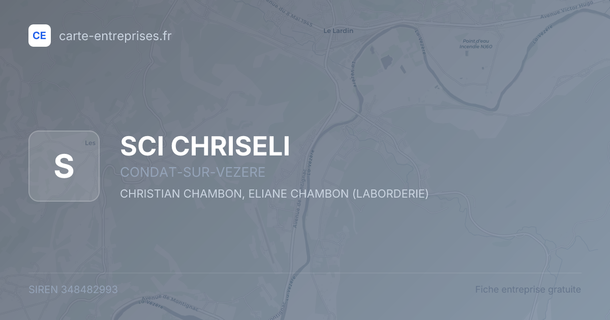 SCI CHRISELI — 348482993 — fiche entreprise