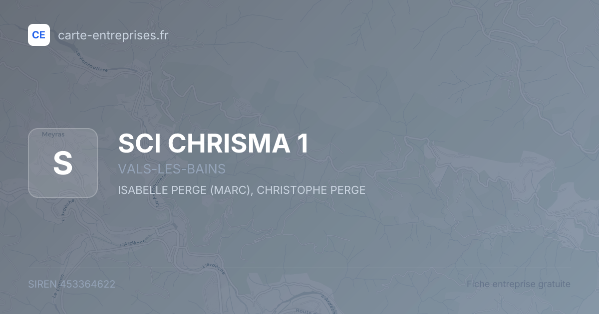 SCI CHRISMA 1 — 453364622 — fiche entreprise