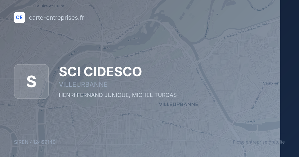 SCI CIDESCO — 412469140 — fiche entreprise