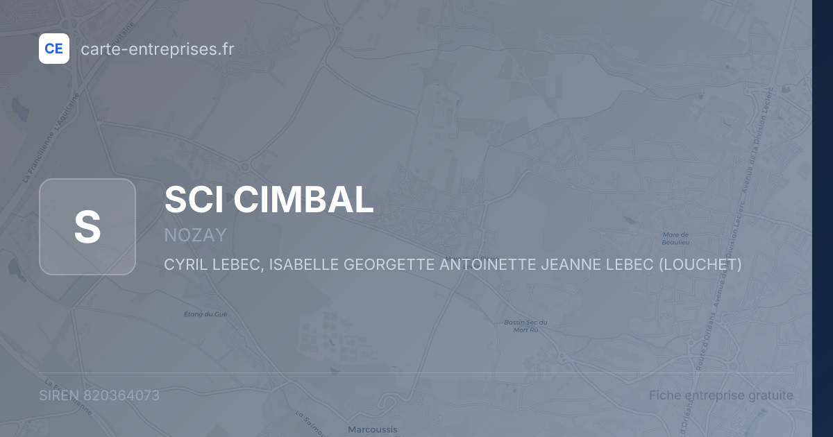 SCI CIMBAL — 820364073 — fiche entreprise