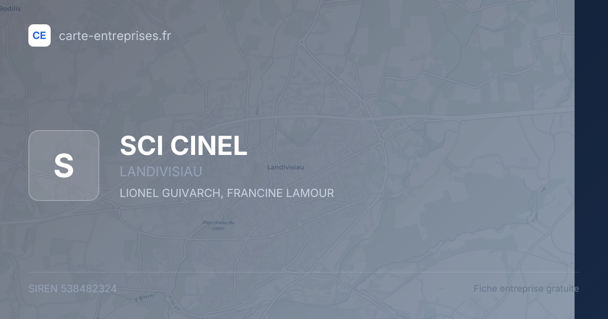 SCI CINEL — 538482324 — fiche entreprise