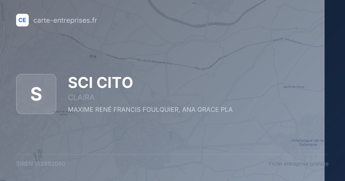 SCI CITO — 102892080 — fiche entreprise
