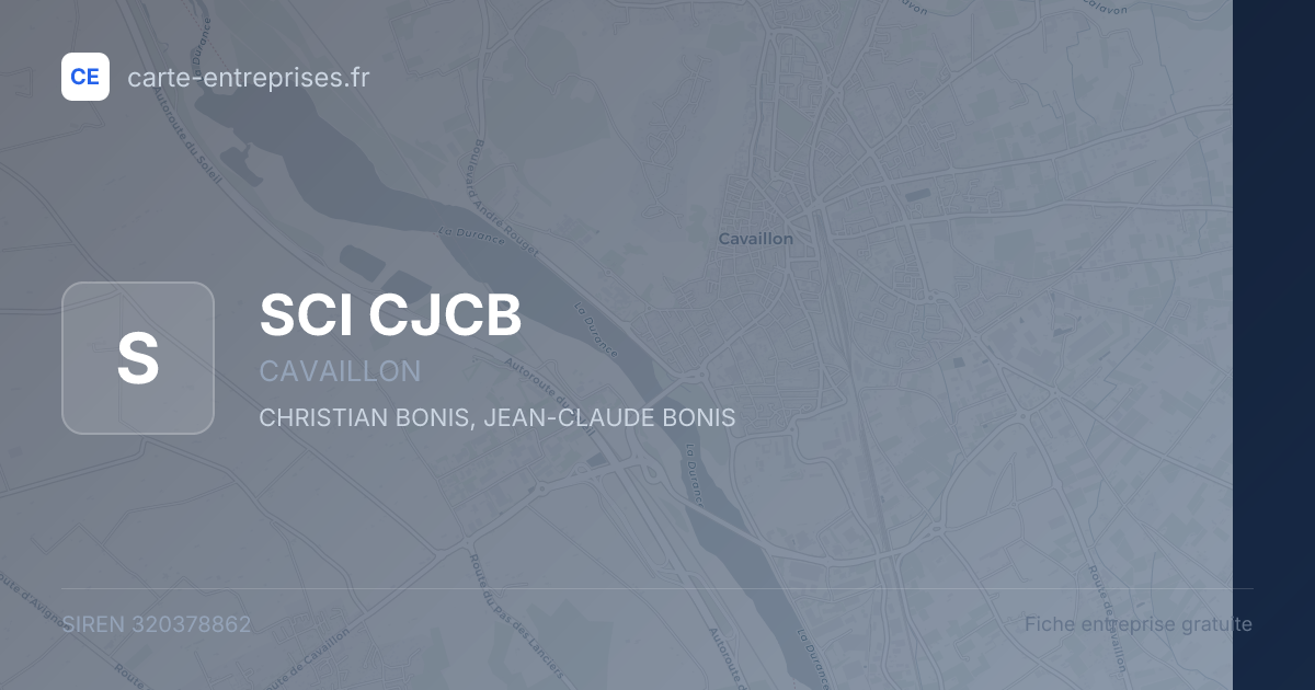 SCI CJCB — 320378862 — fiche entreprise
