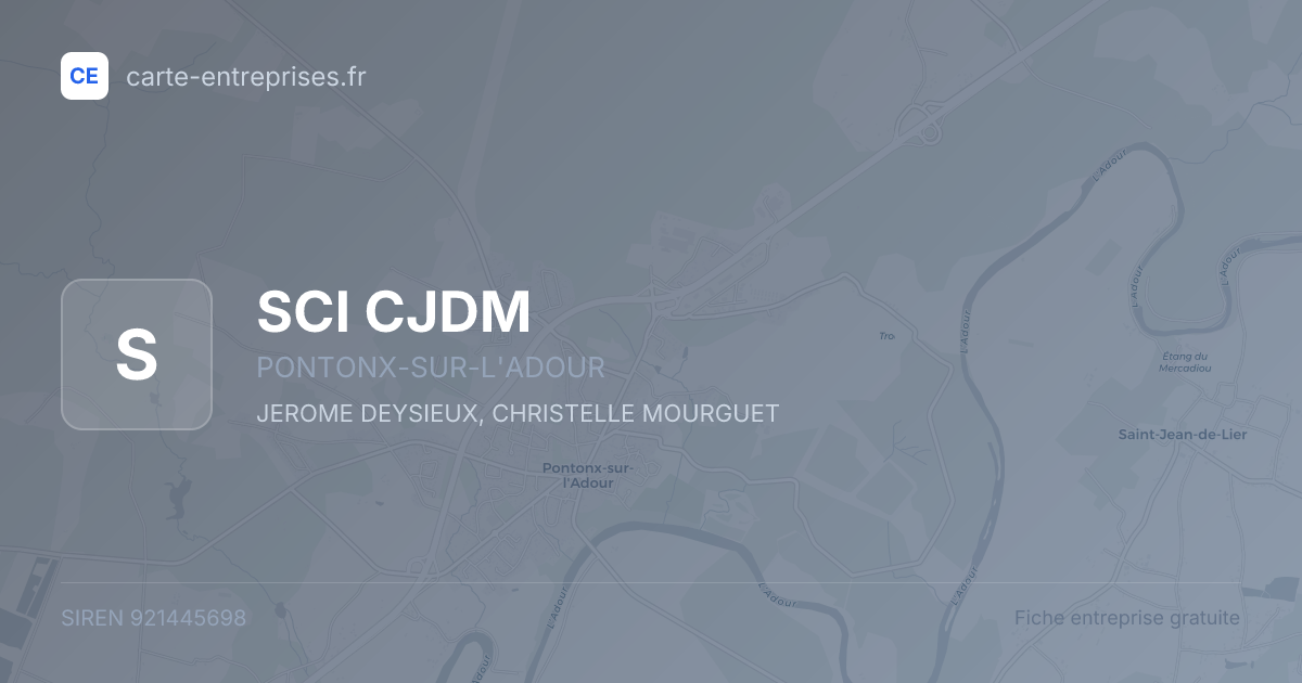 SCI CJDM — 921445698 — fiche entreprise