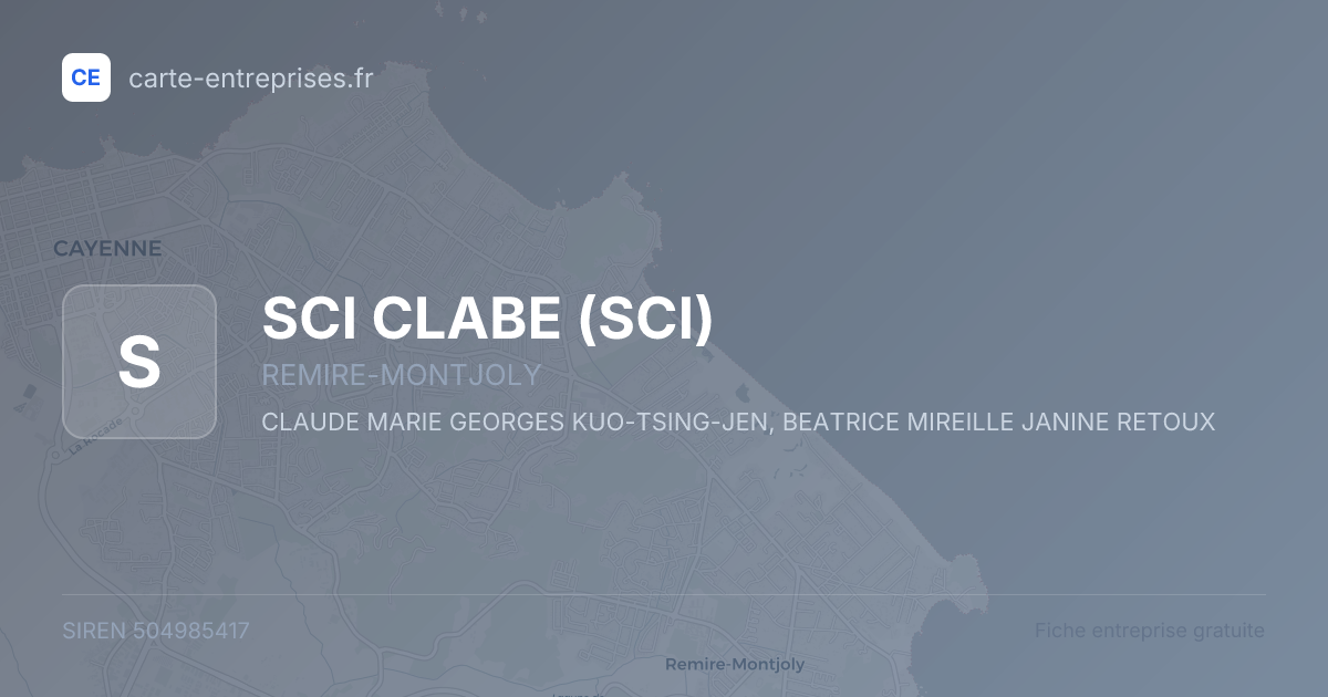 SCI CLABE (SCI) — 504985417 — fiche entreprise