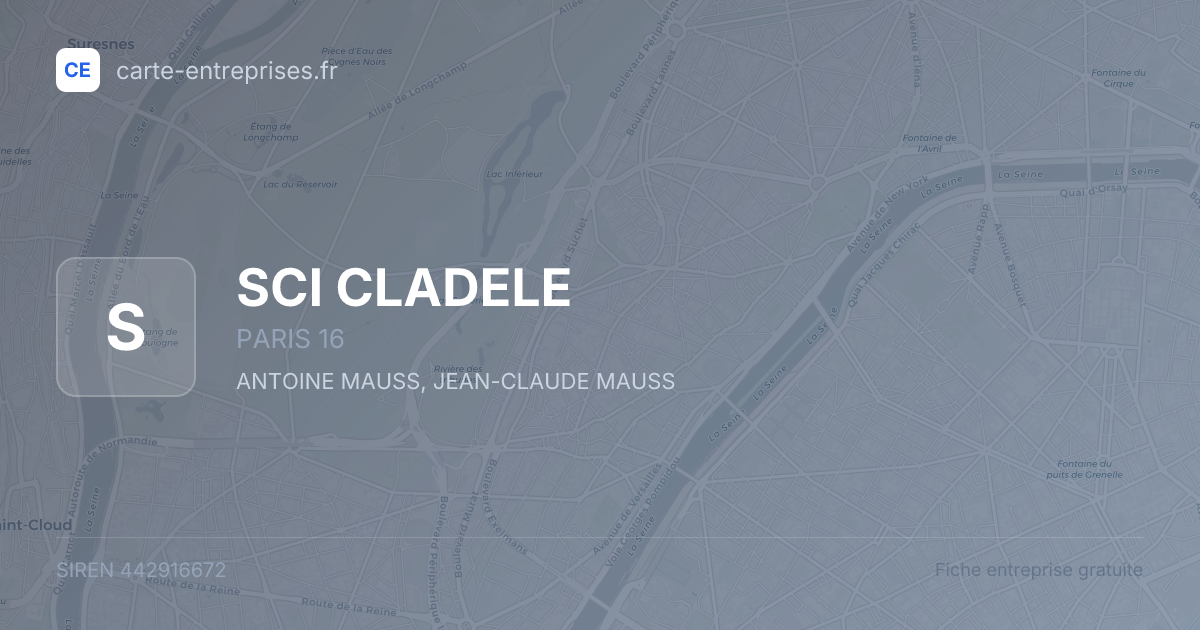 SCI CLADELE — 442916672 — fiche entreprise