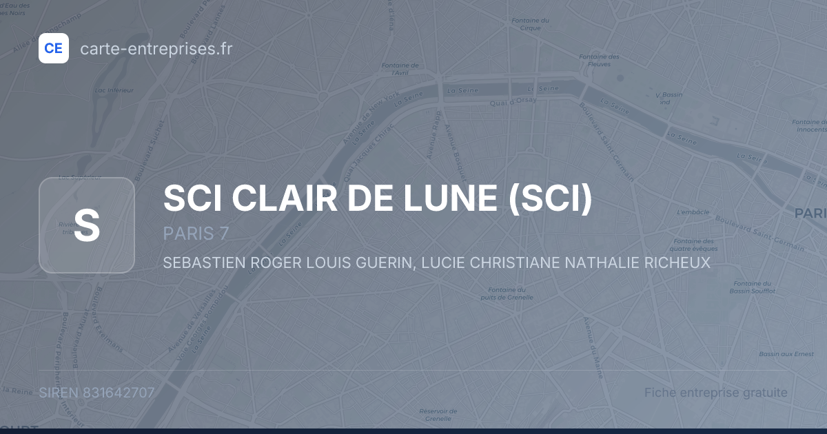 SCI CLAIR DE LUNE (SCI) — 831642707 — fiche entreprise