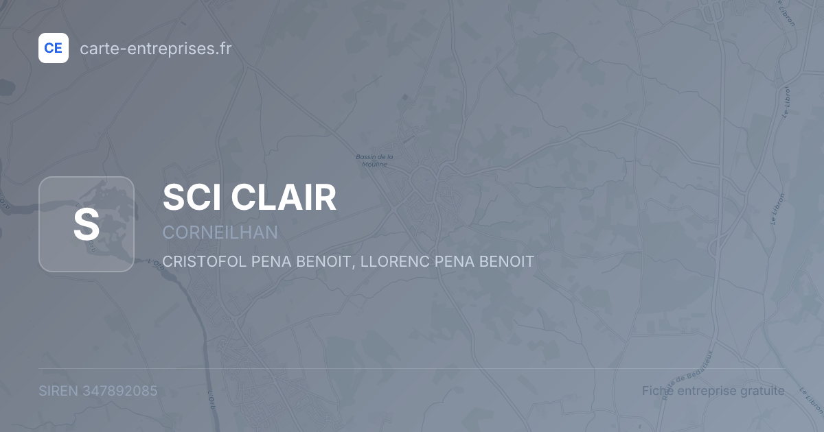 SCI CLAIR — 347892085 — fiche entreprise