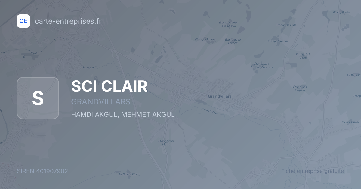 SCI CLAIR — 401907902 — fiche entreprise