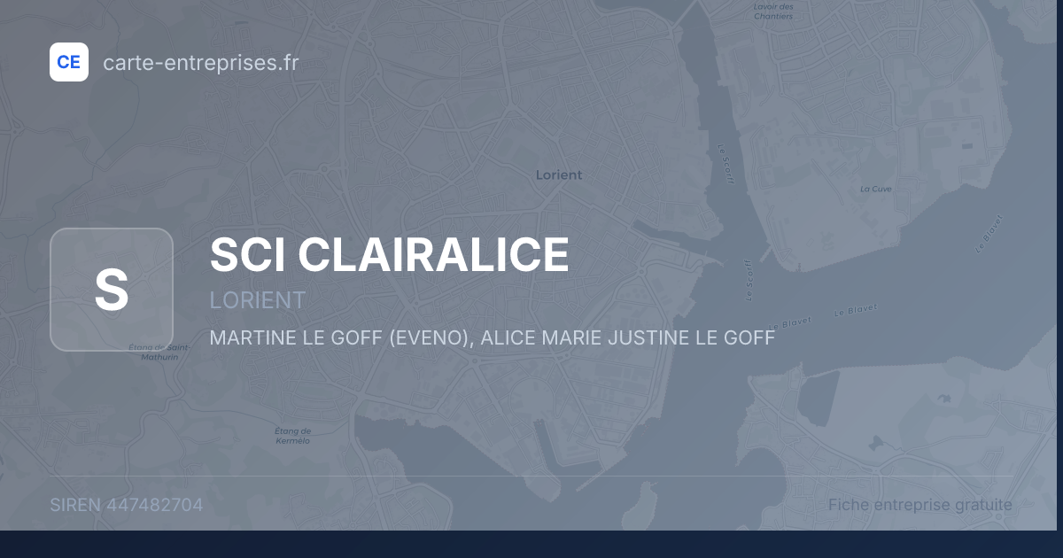 SCI CLAIRALICE — 447482704 — fiche entreprise